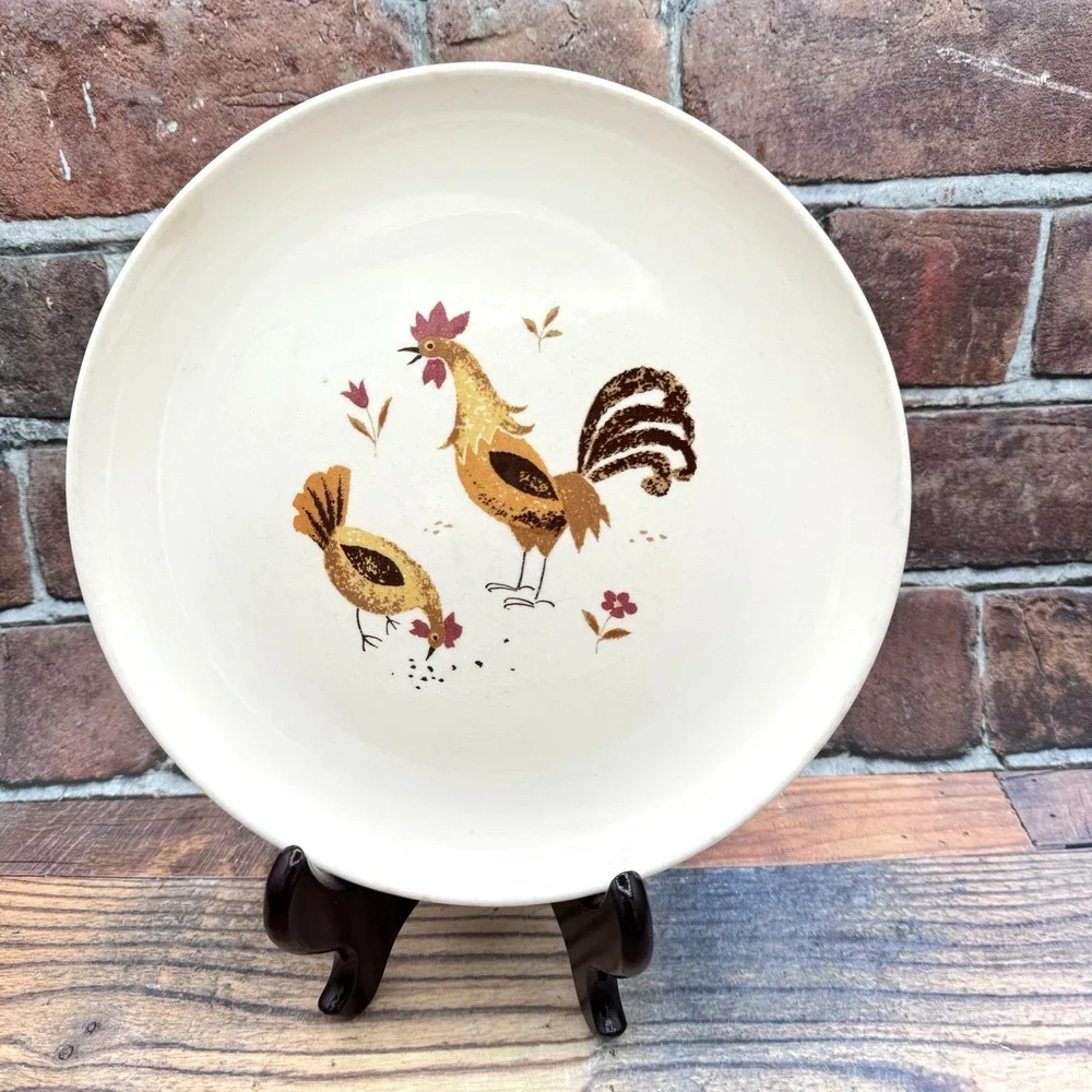 Taylor Smith Taylor Break O Day Rooster Dinner Plate Farmhouse MCM Vintage 1960